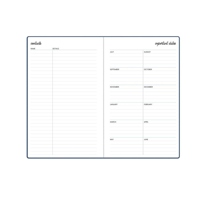 Color Me Courtney for Blue Sky 2024-25 Weekly/Monthly Planner 8"x5" Navy