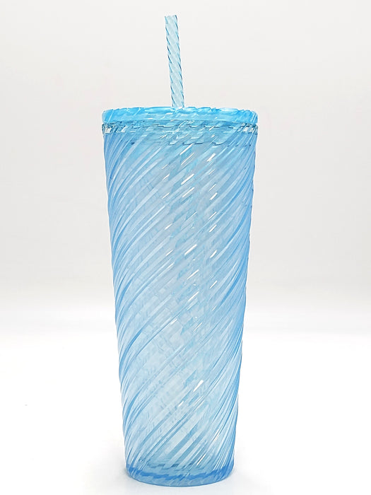 Starbucks Blue Pearl Swirl Plastic Cold Cup - 24 fl oz