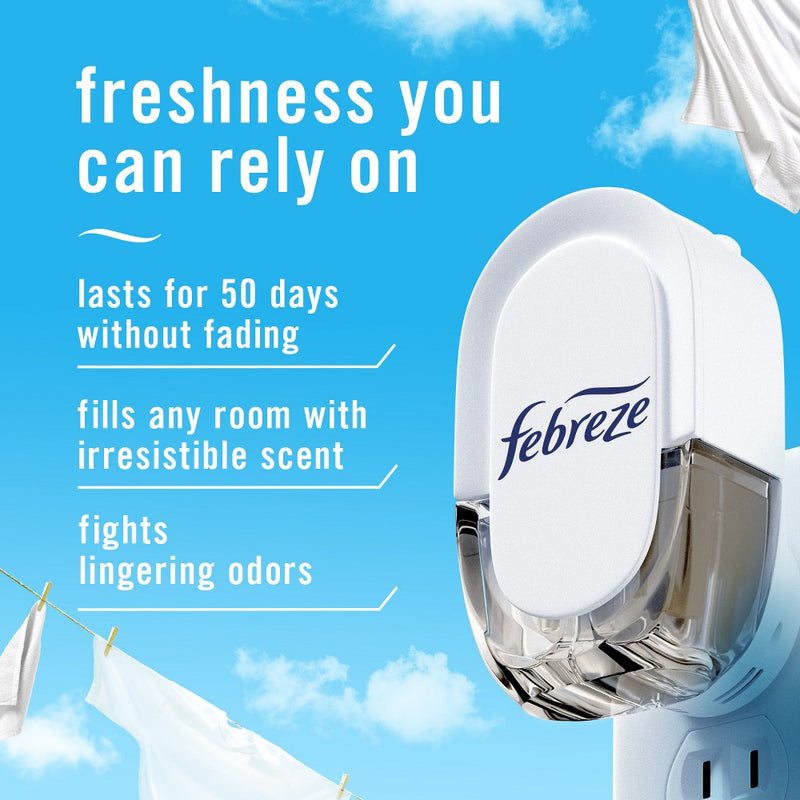 Febreze Plug Quadruple Air Freshener Refills Linen & Sky - 3.48 fl oz/4pk