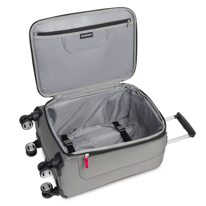 SWISSGEAR Zurich Softside Carry On Spinner Suitcase - Iron Gray