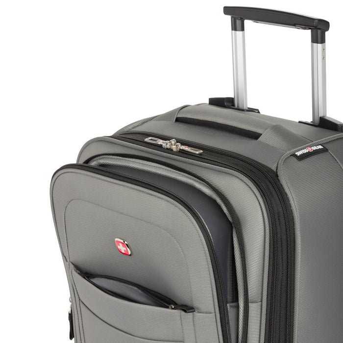 SWISSGEAR Zurich Softside Carry On Spinner Suitcase - Iron Gray