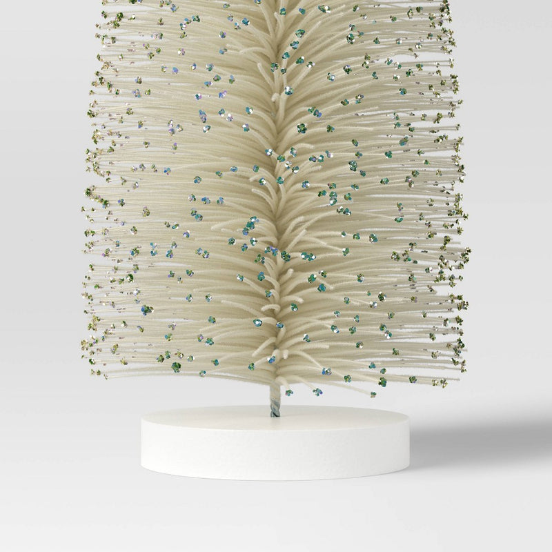 36" Christmas Bottle Brush Tree Sculpture - Wondershop White (LOCAL PICKUP ONLY)