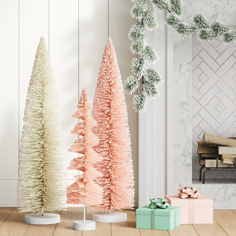 36" Christmas Bottle Brush Tree Sculpture - Wondershop White (LOCAL PICKUP ONLY)