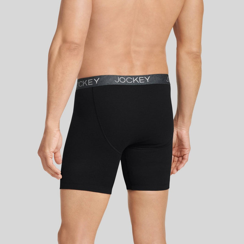 Jockey Generation Men's Stay New Cotton Boxer Briefs 3pk - Black M