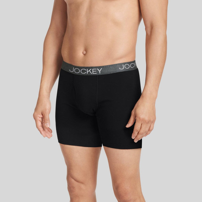 Jockey Generation Men's Stay New Cotton Boxer Briefs 3pk - Black M