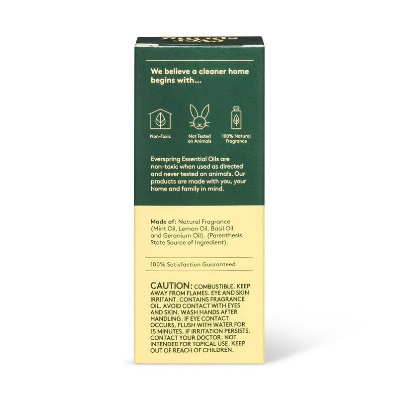Lemon & Mint Essential Oil Blend - 0.5 fl oz - Everspring
