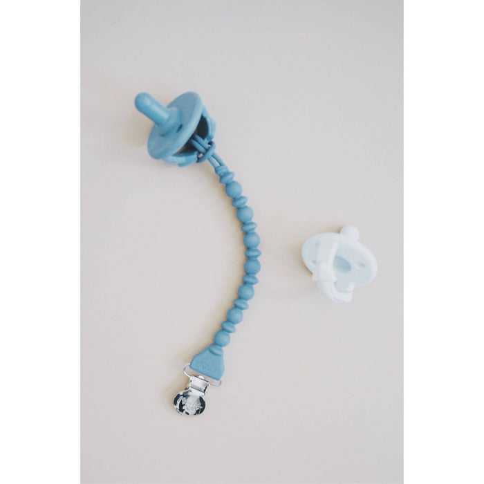 Itzy Ritzy Sweetie Beaded Strap Pacifier Clip - Blue