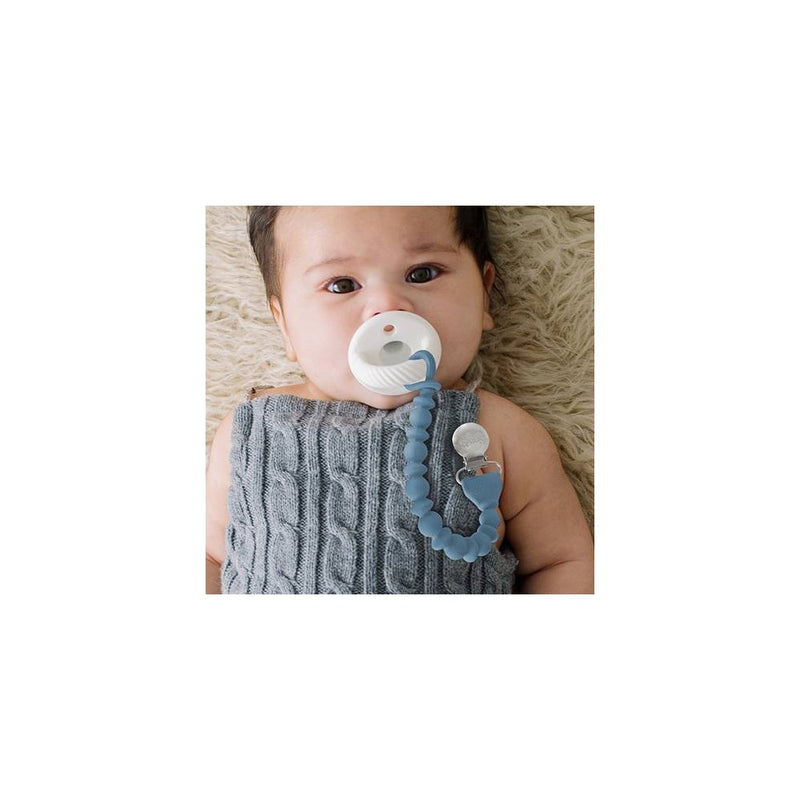 Itzy Ritzy Sweetie Beaded Strap Pacifier Clip - Blue