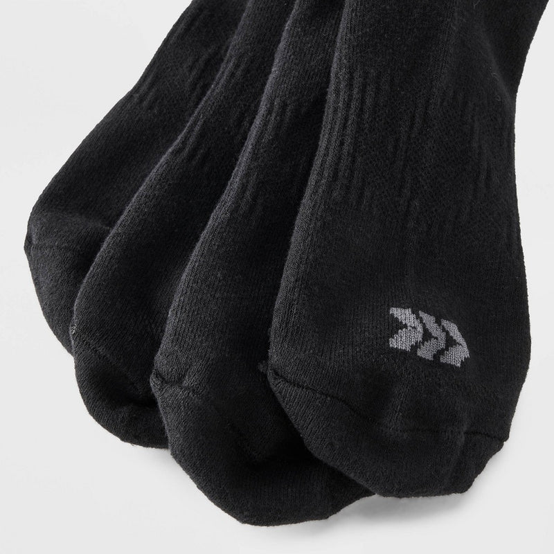 Men's Striped Active Socks 6+1pk - All In Motion Black