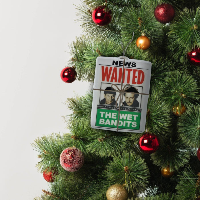 Home Alone The Wet Bandits Newspaper Decoupage Christmas Tree Ornament: Durable, Indoor Use, Festive Decor