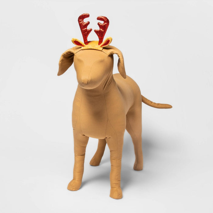 LED Antler Holiday Dog and Cat Headpiece - XS/S - Wondershop