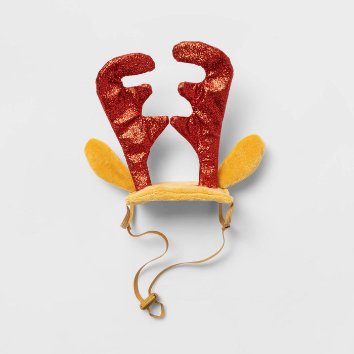 LED Antler Holiday Dog and Cat Headpiece - XS/S - Wondershop