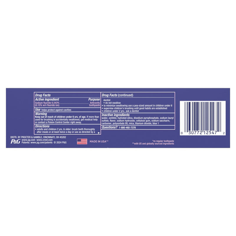 Crest 3D White Advanced Teeth Whitening Toothpaste, Radiant Mint - 3.3 oz
