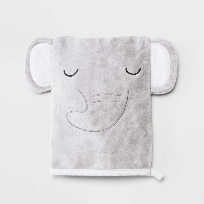 Baby Wash Mittens - Cloud Island Gray