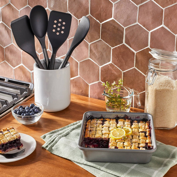 4pc Stainless Steel/Nylon Kitchen Utensil Set Black - Figmint