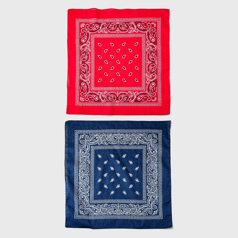 Men's Paisley Bandana Scarves - Goodfellow & Co Blue/Red