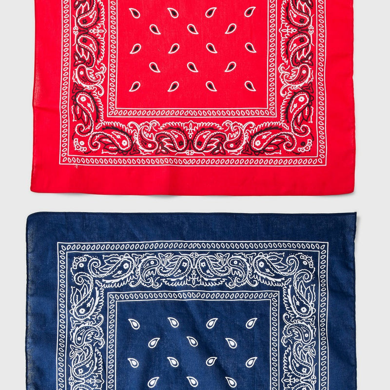 Men's Paisley Bandana Scarves - Goodfellow & Co Blue/Red