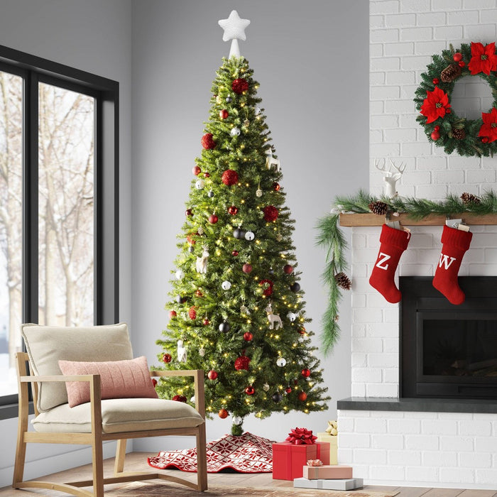 8.75" Knit Fabric Star Mini Christmas Tree Topper White - Wondershop