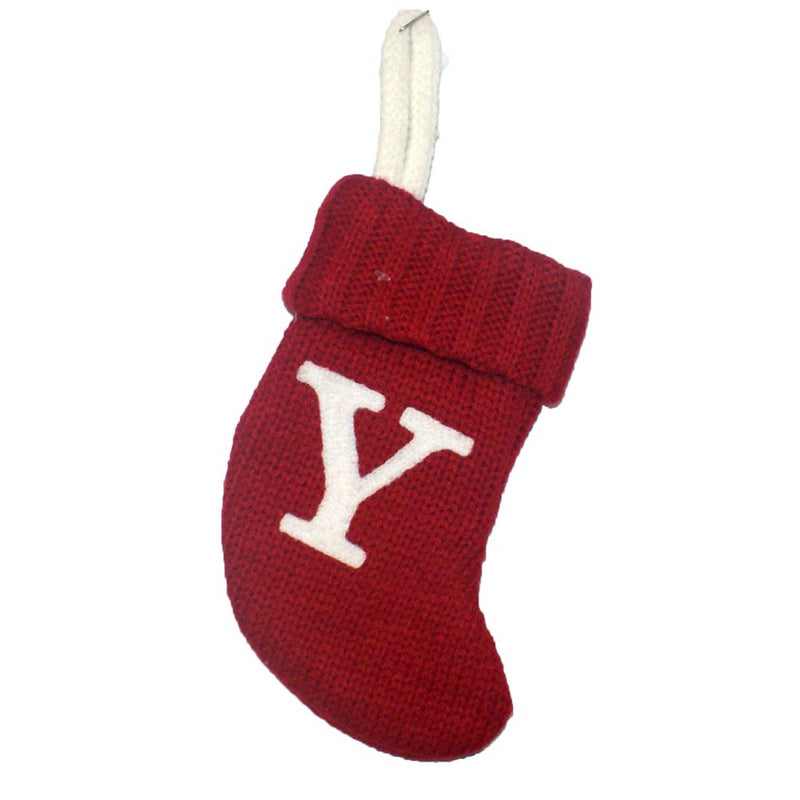 Component 8" Knit Monogram Mini Stocking Red - Y