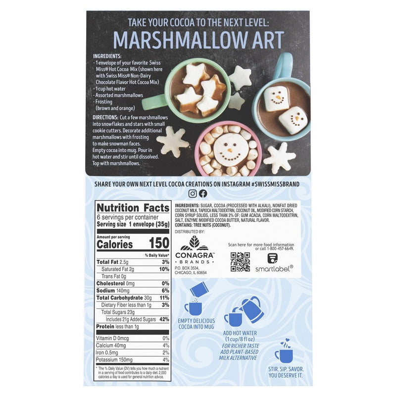 Swiss Miss Non Dairy Hot Cocoa Mix - 7.38oz/6pk