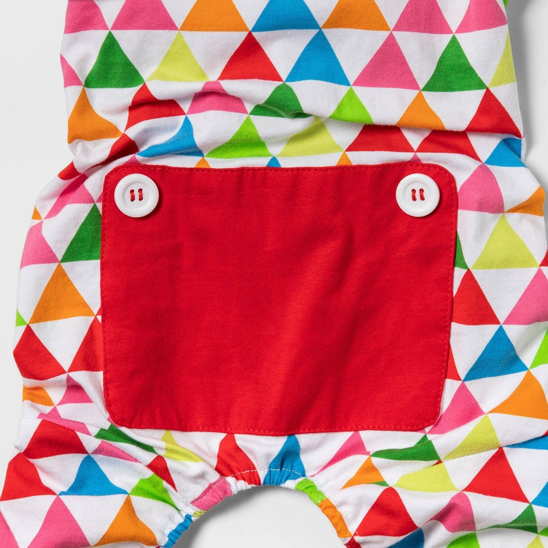 Colorful Triangle Print Dog Pajamas - L - Wondershop