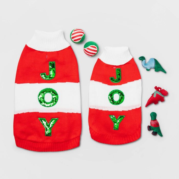 Flip Sequin Joy Dog and Cat Sweater - S - Wondershop