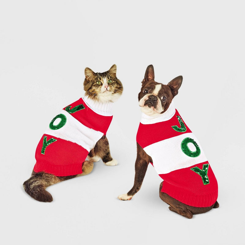 Flip Sequin Joy Dog and Cat Sweater - S - Wondershop