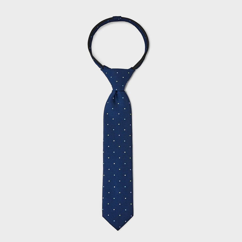 Boys' Polka Dots Woven Zip Necktie - Cat & Jack Blue S/M