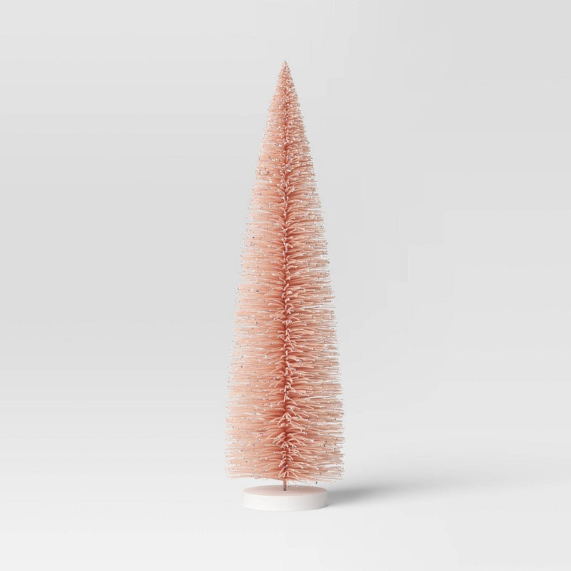 36" Christmas Bottle Brush Tree Sculpture - Wondershop Pink (LOCAL PICKUP ONLY)