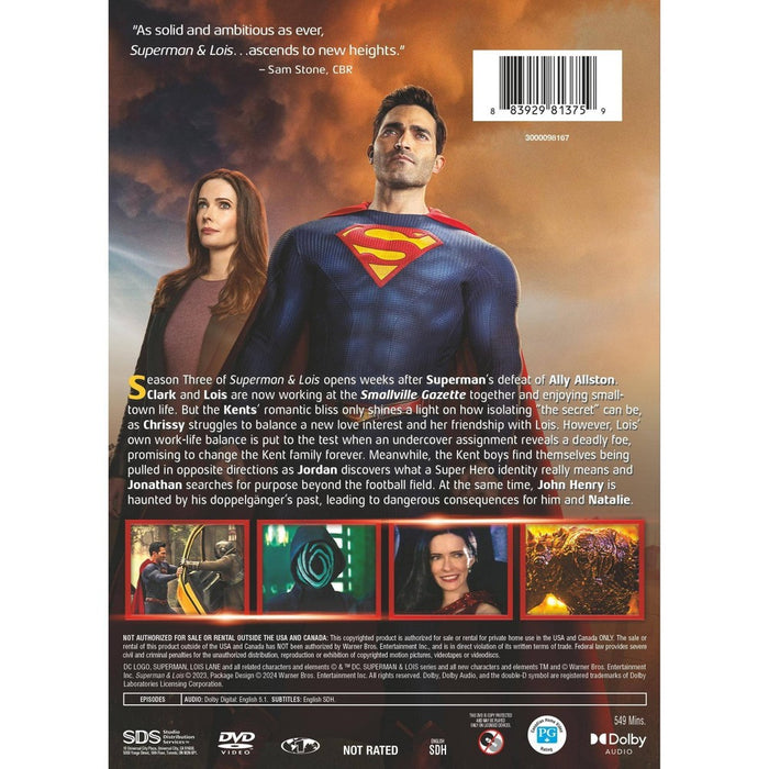 Superman & Lois: The Complete Third Season (DVD) *ADD 3 TO YOUR CART & 1 IS FREE!*