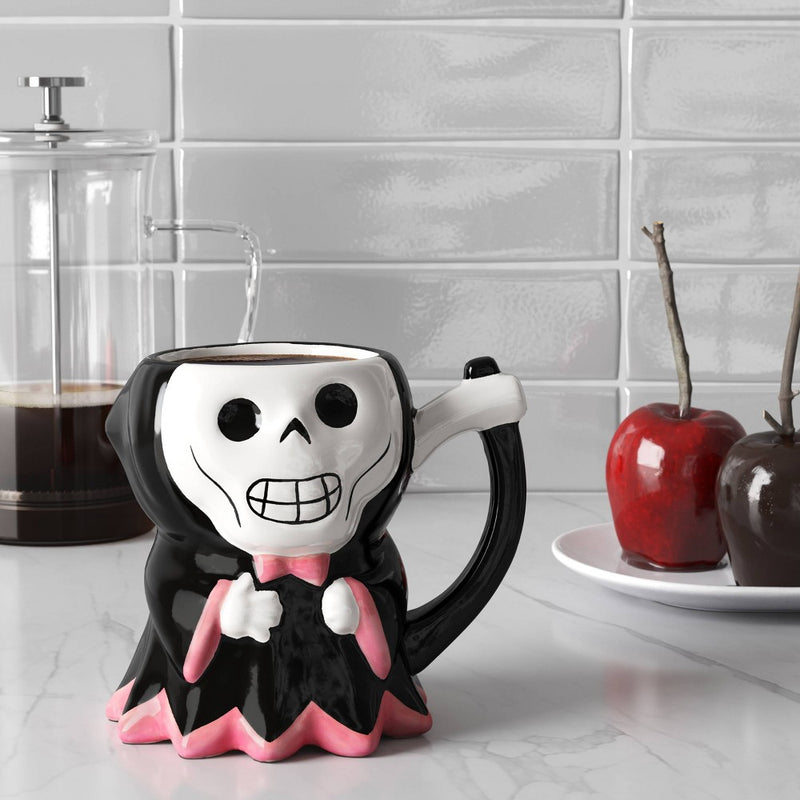 14.57 fl oz Halloween Earthenware Figural Grim Reaper Mug - Hyde & EEK! Boutique