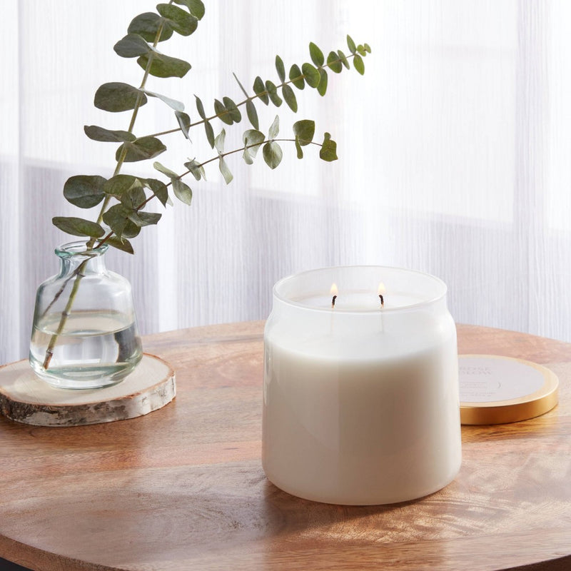 2-Wick 16oz Glass Jar Candle Rose Glow - Threshold: Soy & Paraffin Wax, 60hr Burn Time, Lidded Jar