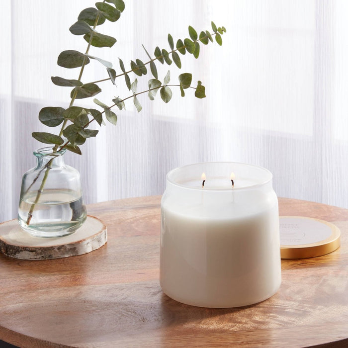2-Wick 16oz Glass Jar Candle Rose Glow - Threshold: Soy & Paraffin Wax, 60hr Burn Time, Lidded Jar