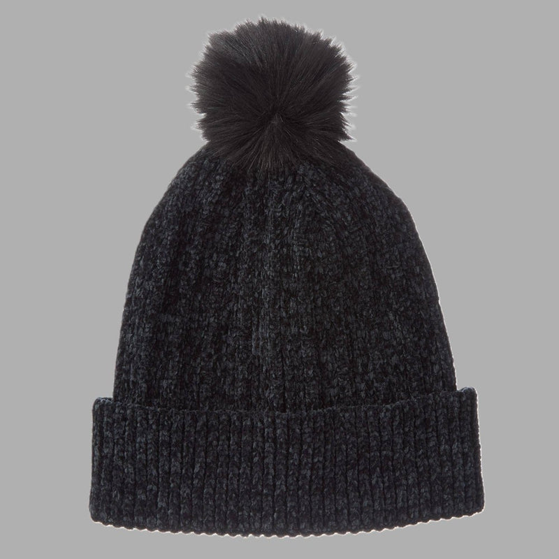 Isotoner Chenille Hat - Black