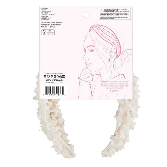 scunci be-u-tiful Floret Headband - Cream