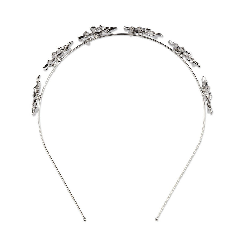 scunci be-u-tiful Rhinestone Embellished Floral Metal Headband - Silver