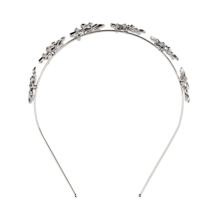 scunci be-u-tiful Rhinestone Embellished Floral Metal Headband - Silver