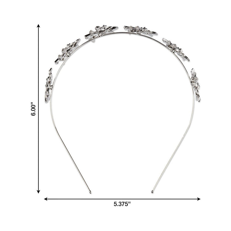 scunci be-u-tiful Rhinestone Embellished Floral Metal Headband - Silver