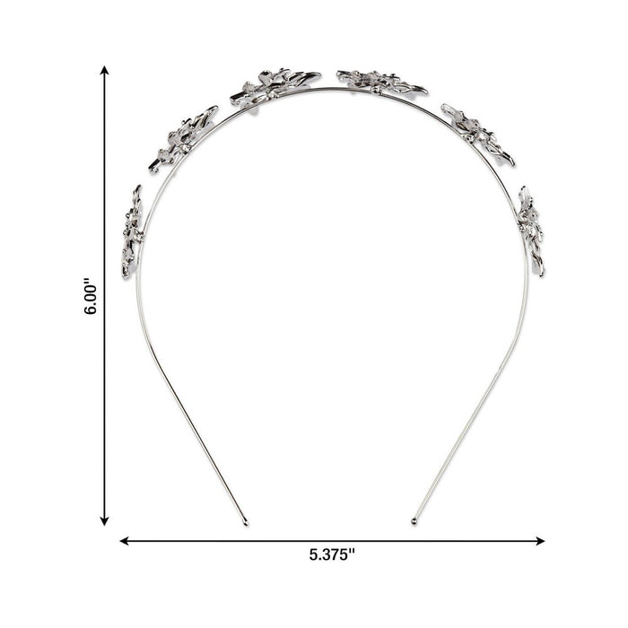 scunci be-u-tiful Rhinestone Embellished Floral Metal Headband - Silver