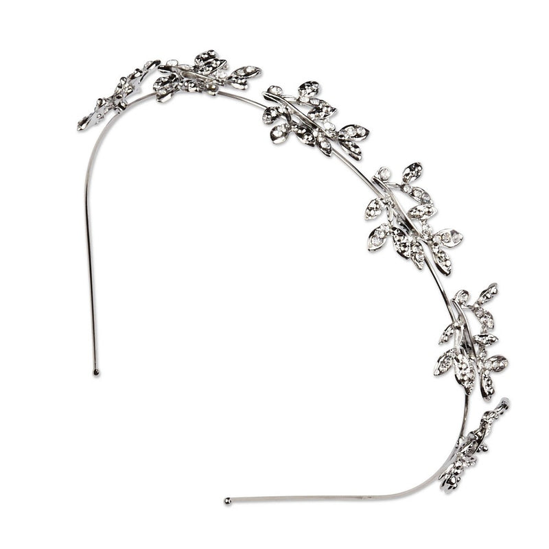 scunci be-u-tiful Rhinestone Embellished Floral Metal Headband - Silver