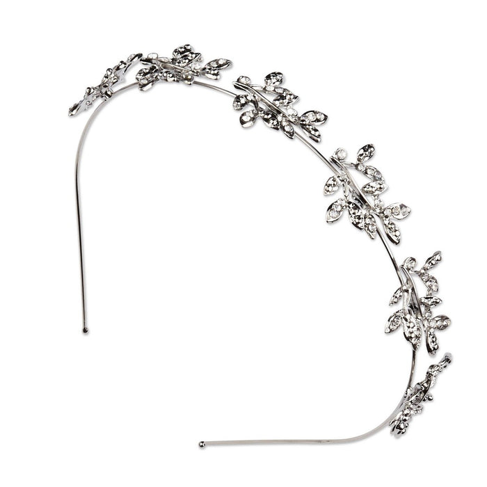 scunci be-u-tiful Rhinestone Embellished Floral Metal Headband - Silver