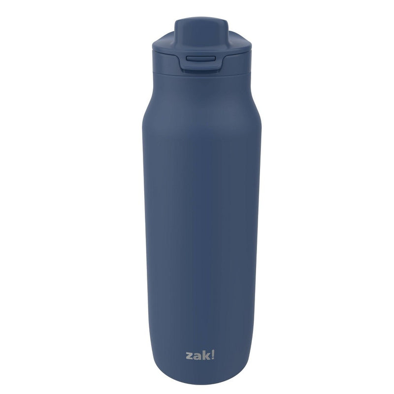 Zak Designs 24 fl oz Stainless Steel Chug Water Bottle Navy Blue
