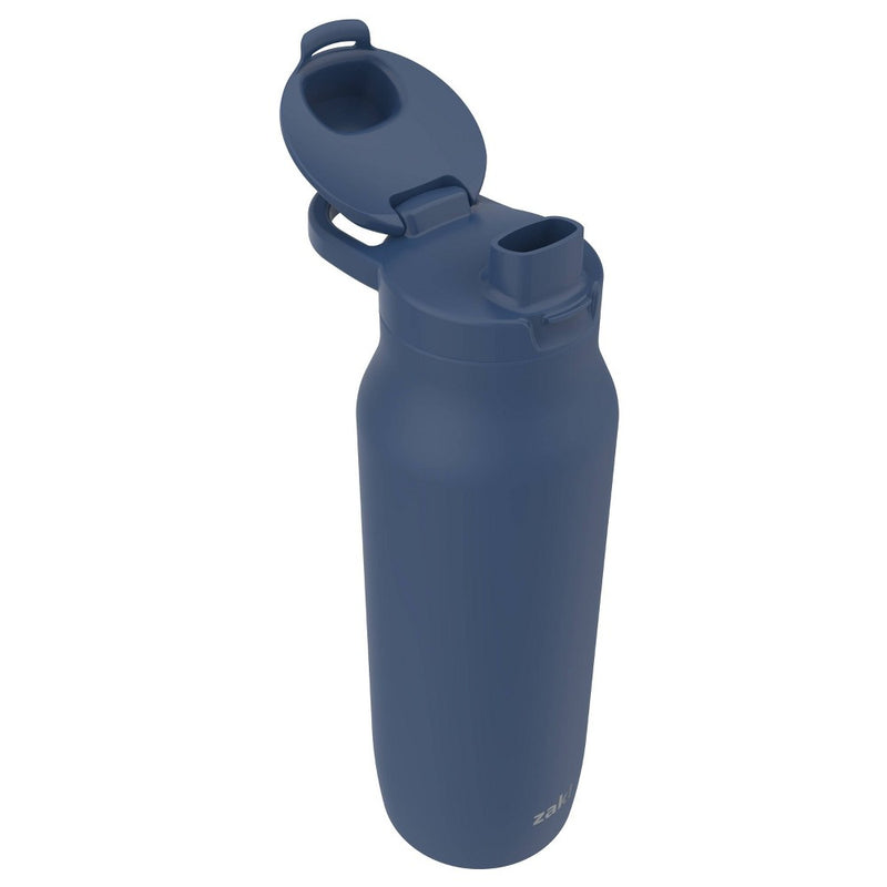 Zak Designs 24 fl oz Stainless Steel Chug Water Bottle Navy Blue