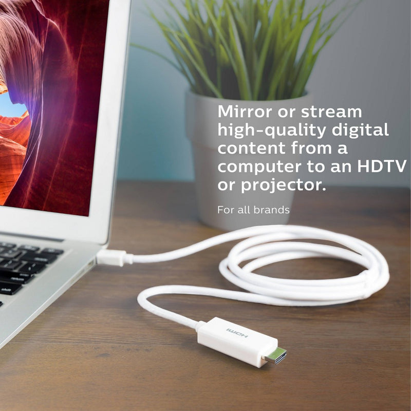 Philips 6' Mini DisplayPort to HDMI Cable - White