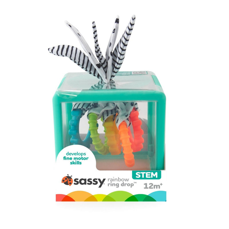 Sassy Toys Rainbow Ring Drop Stacking Toy