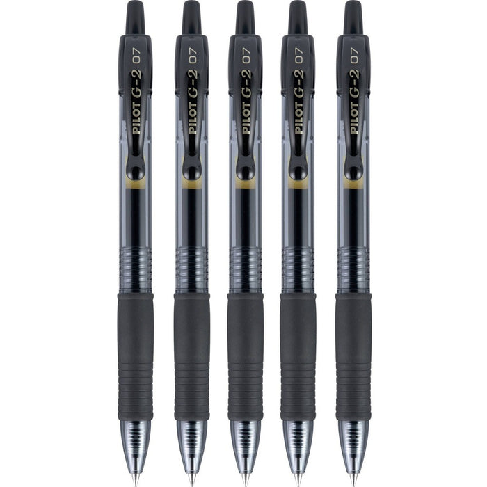 Pilot 5ct G2 Gel Pens Fine Point 0.7mm Black Ink
