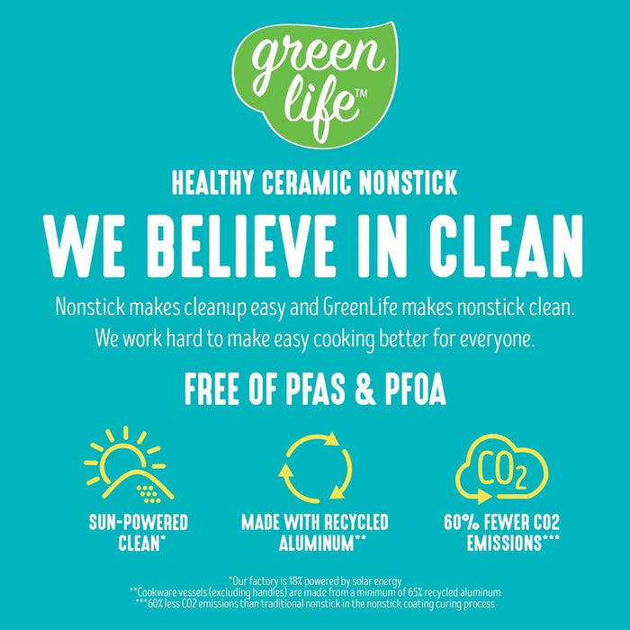 GreenLife Essentials 8" Ceramic Nonstick Aluminum Fry Pan Caribbean Blue