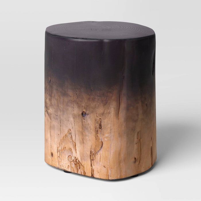 Irregular Ombre Wooden Stump Outdoor Patio Accent Table Natural - Threshold (LOCAL PICKUP ONLY)