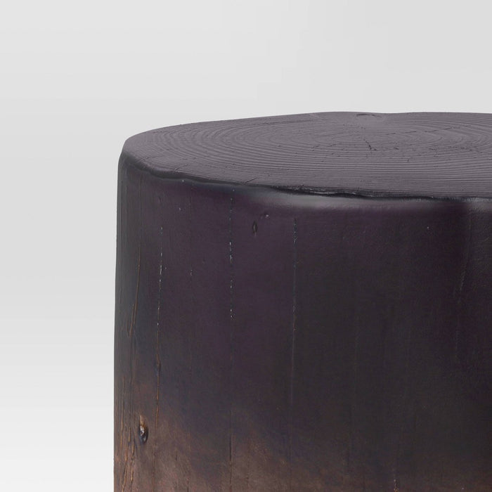 Irregular Ombre Wooden Stump Outdoor Patio Accent Table Natural - Threshold (LOCAL PICKUP ONLY)