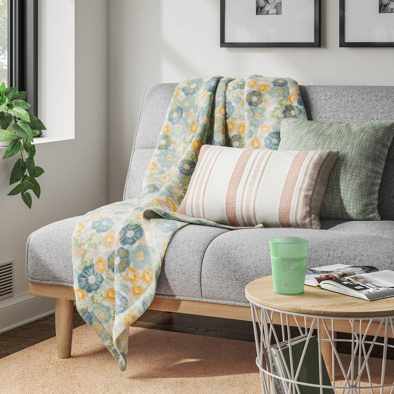 Textured Yarn Dyed Cotton Terracotta Lumbar Throw Pillow - Room Essentials: Indoor Rectangle, Dobby Weave